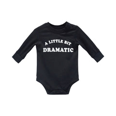 A LITTLE BIT DRAMATIC BABY LONG SLEEVE ONESIE